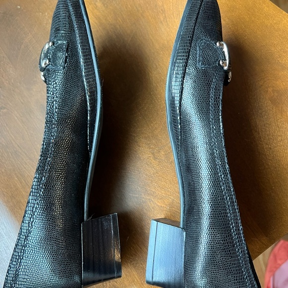 Amalfi Black Textured Block Heels - Picture 4 of 7